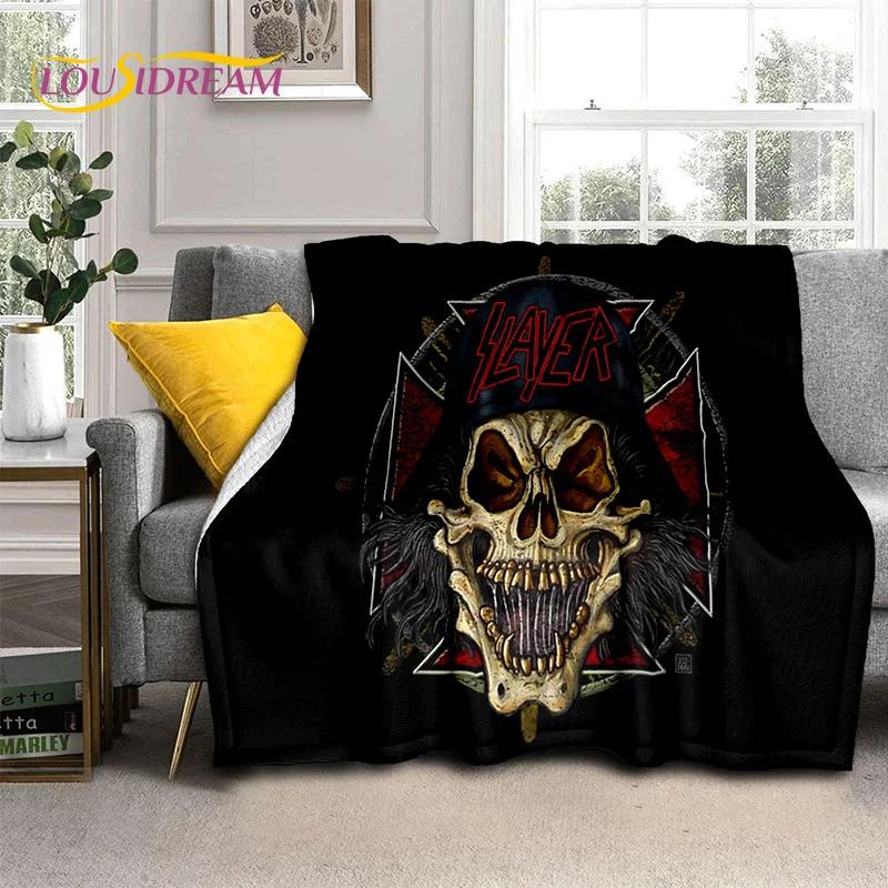 Heavy Metal Band Slayer Rock Blanket,Soft Throw Blanket for Home Bedroom Bed Sofa Picnic Travel Office Rest Cover Blanket Kids
