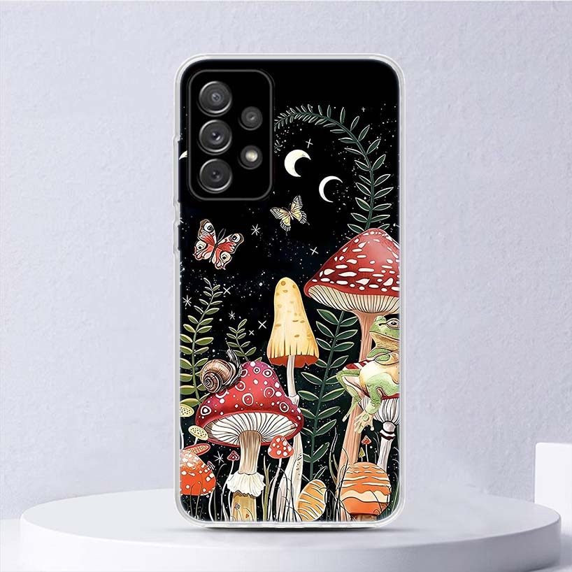 Colorful Mushroom Soft Case For Samsung Galaxy A52 A42 A32 A22 A12 A02S Phone Cover A50 A51 A70 A71 A41 A31 A21S A40 A30 A20E