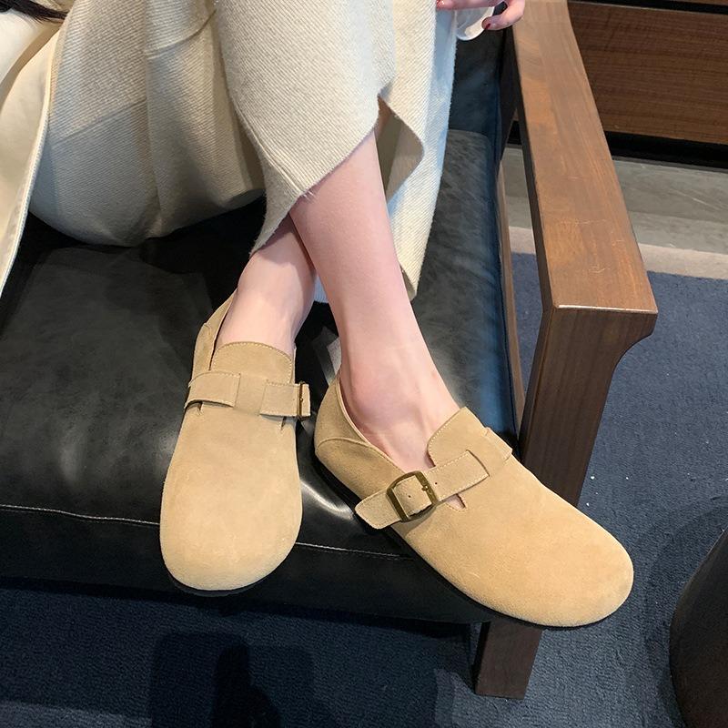 Damen All-inclusive flachsohlige lässige Einzel-Schuhe dicksohlige breite Füße fette Füße große Größen Damenschuhe