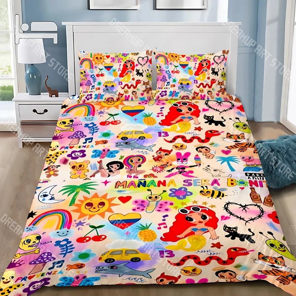 Fashion Karol G Manana Sera Bonito Bedding Set Single Twin Full Queen King Size Bed Set Kids Bedroom Duvetcover Set