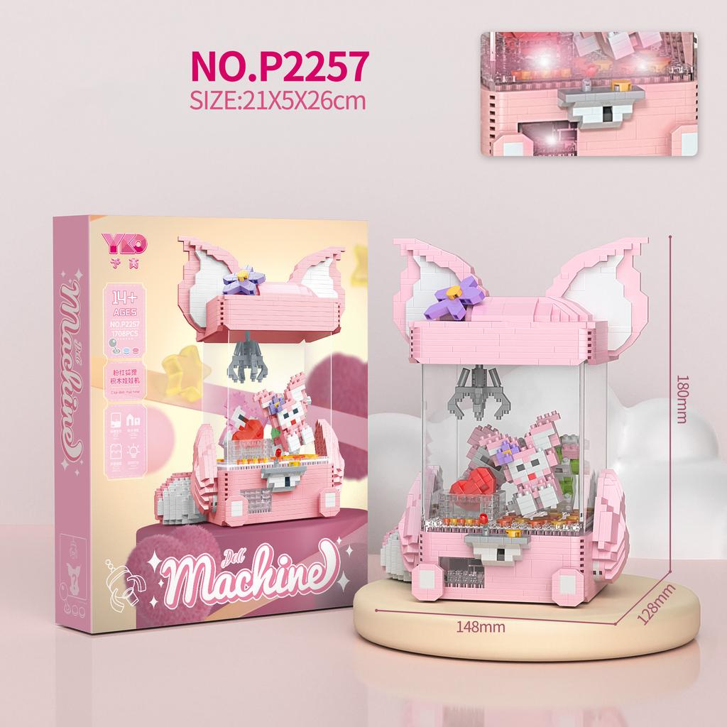 Mickey Mouse Doll Machine Micro Building Blocks Disney Cute StellaLou LinaBell Pink Fox Diamon Mini Brick Toys For Kids Gift