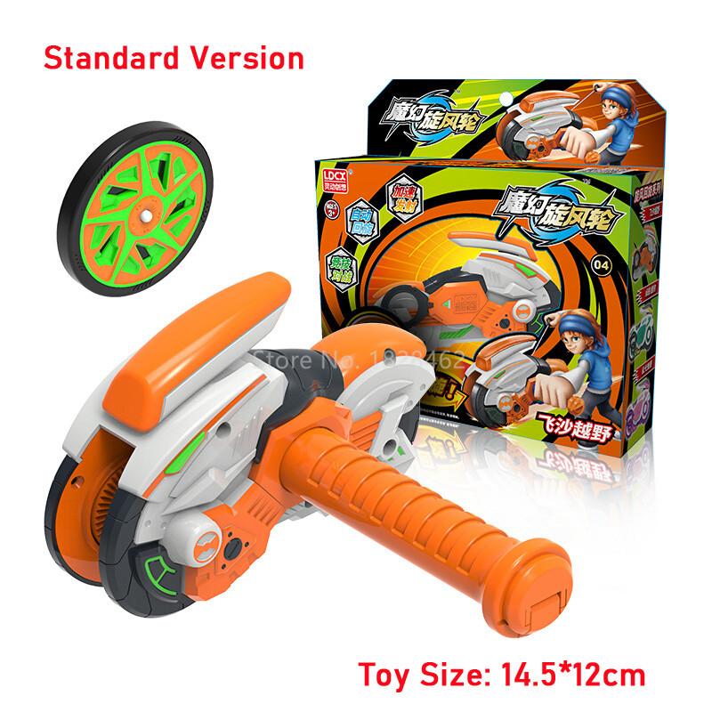 Ultimo Giroscopio Magico Ciclotrone Infinito Ruota Accelerante Giocattolo Giroscopio con Lanciatore Moto Trottola Giocattoli per Bambini Regalo
