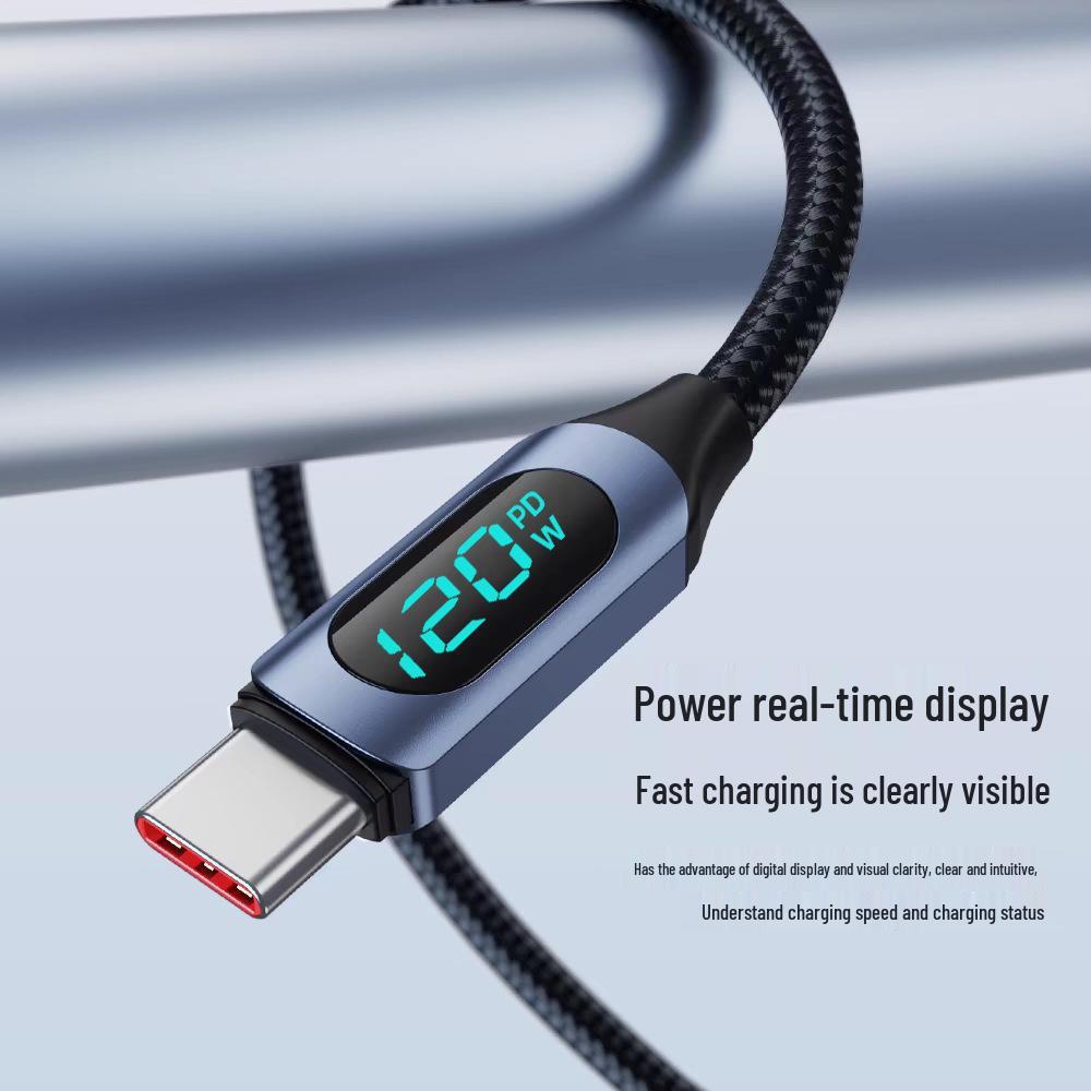 120W Type-C Fast Charging Cable for Apple 15/16 & Huawei Laptops