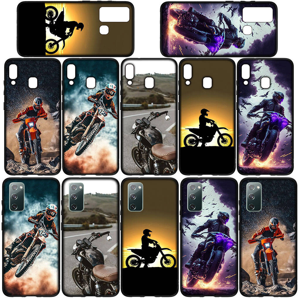 For Samsung Galaxy S25 S24 S23 S22 Ultra FE Plus A37 A57 A56 A55 A06 A16 A15 A36 A26 A35 A05 A25 A54 A34 Phone Case Motorcycle Mobile Moto Cross Cover