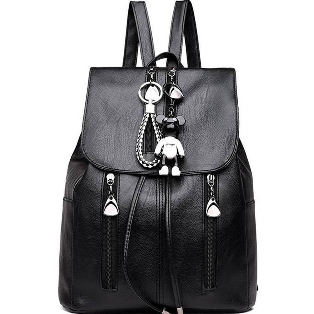 

Мягкая кожаная модная женская дорожная маленькая сумка-рюкзак