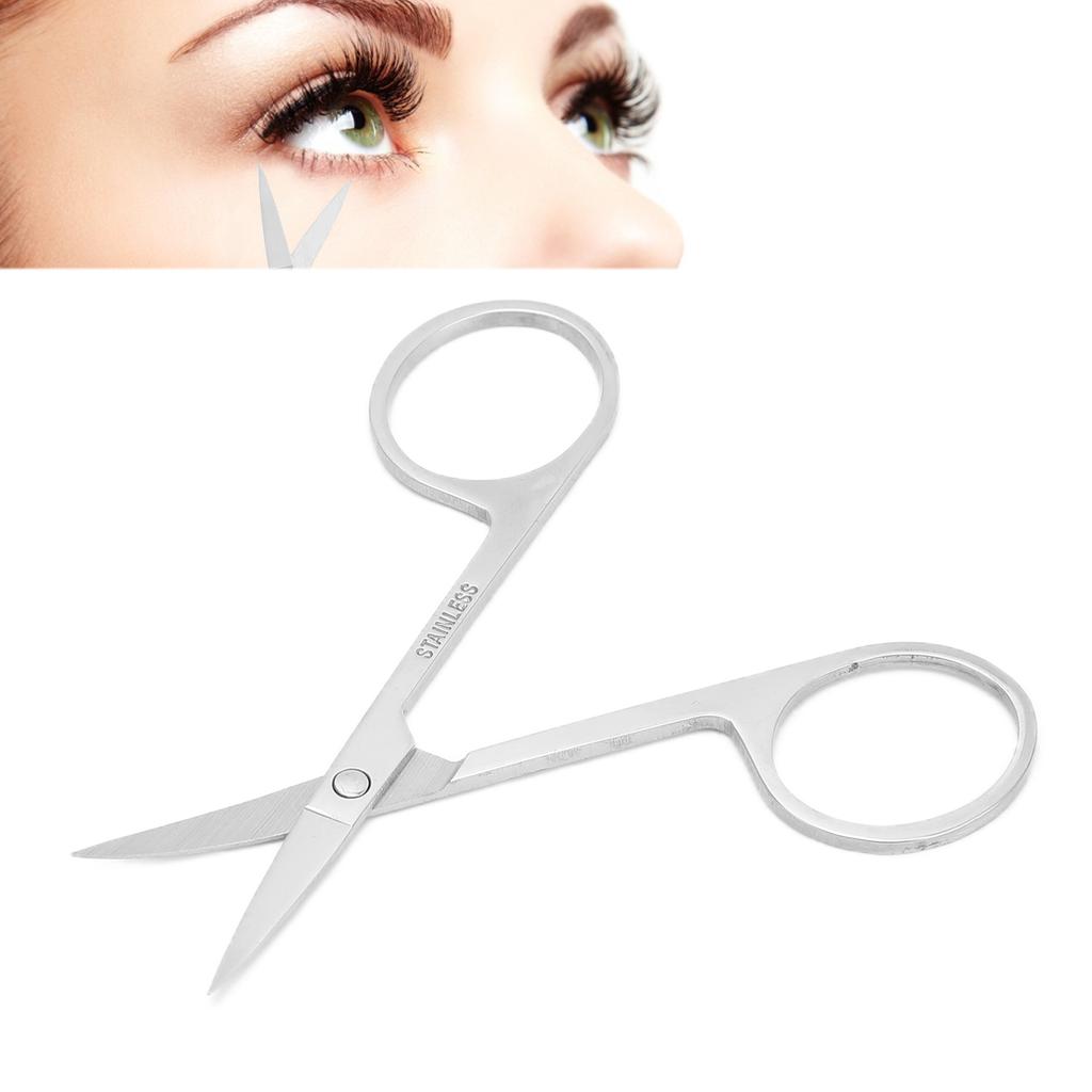 Stainless Steel Eyebrow Trimming Scissors Safe Clean Professional Beauty Scissors for Hair Cutting