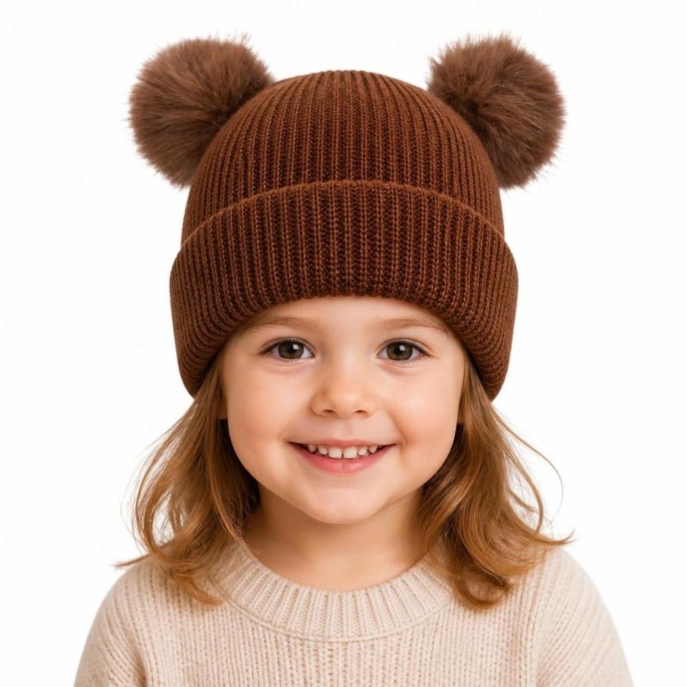 Solid Color Baby Knit Hat Pullover Style Newborn Turban Cap Infant Bonnet  Hospital Wear