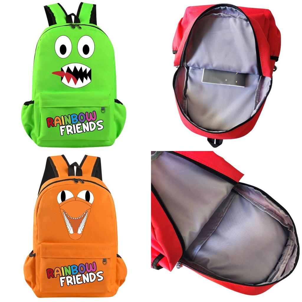 Bunter Roblox Rainbow Friends Rucksack mit ergonomischem Design