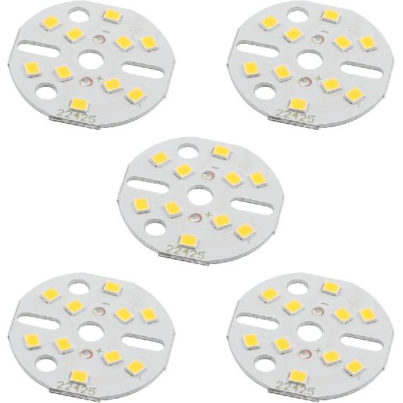 Othmro 5Pcs 1.22in Dia LED Chip Bulb Super Bright High Power 15-17V 3000K 2835 Aluminum LED Bulb Surface Mounted Device Light Beads Floodlight for