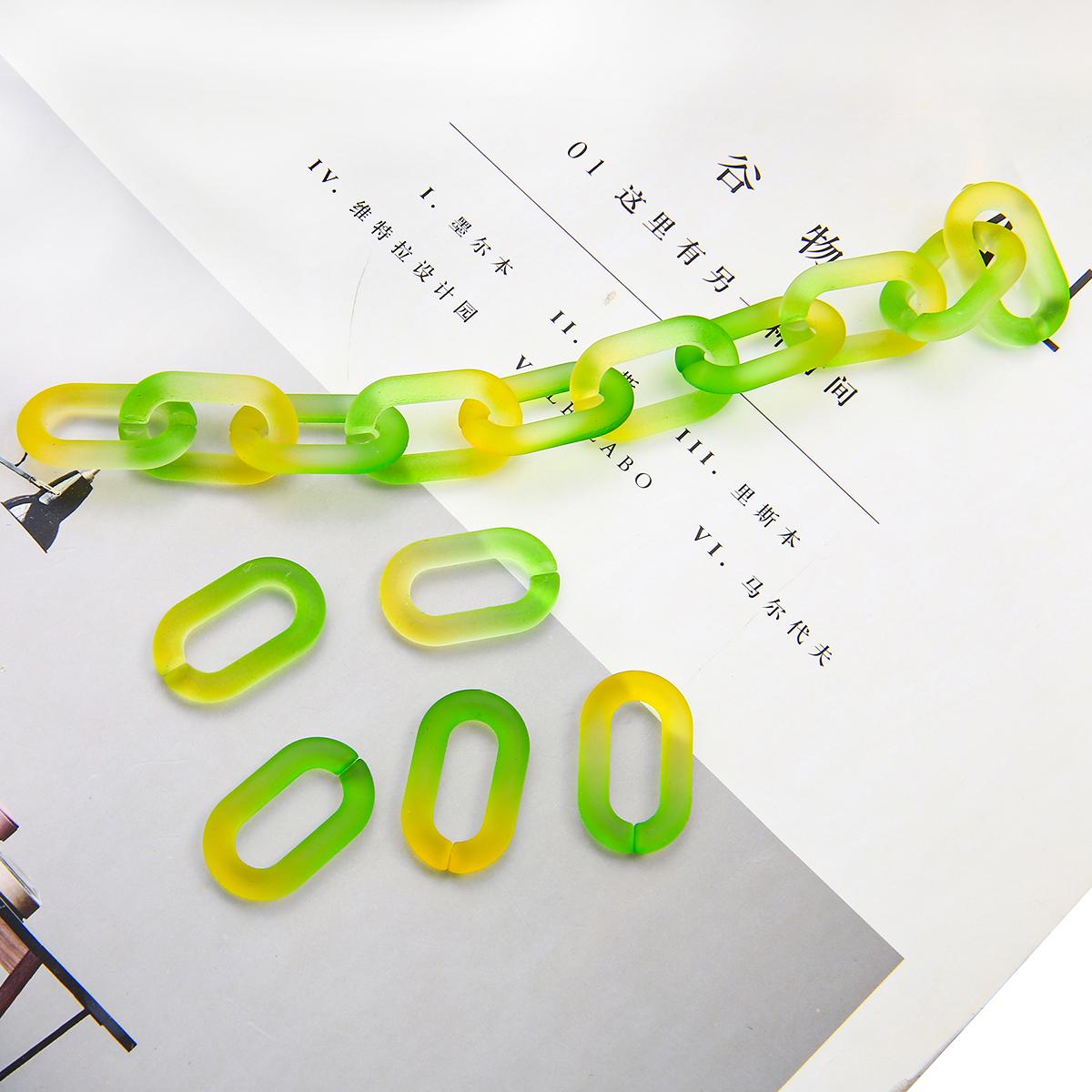 

10 шт., двойная цветная акриловая открытая цепочка для изготовления ювелирных изделий, серьги «сделай сам», цепочка для мобильного телефона, очаровательное украшение approx 16*27mm 10pcs