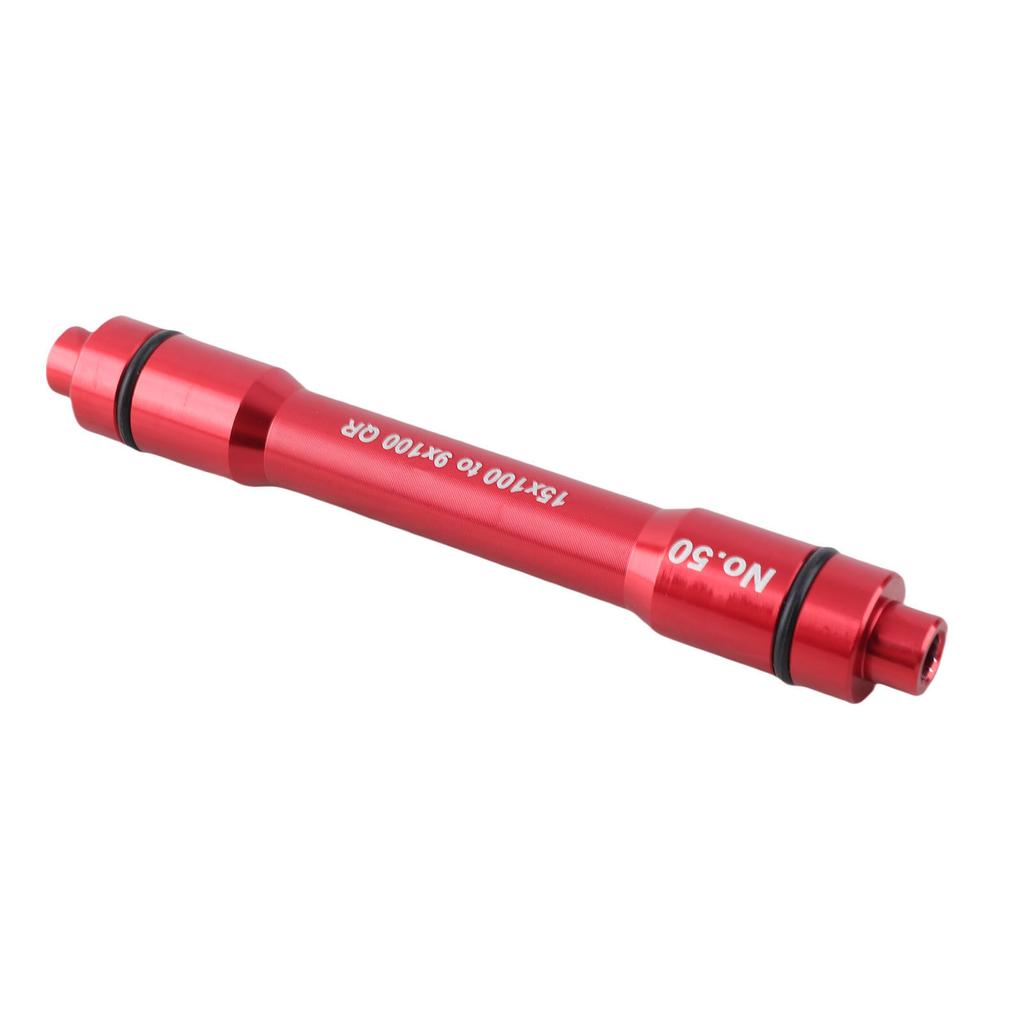 Bicycle 15mm Thru Axle Hub Adapter To 9mm Quick Release Skewer for 100mm Front Wheel (Red)