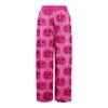 Women Summer Boho Palazzo Pants High Waist Wide Leg Halloween Printing Casual Trousers With Pockets