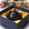 SIGNAMIO Sambrani Dhoop Stand - Ceramic Dhoop Holder for Pooja Room Decoration Items -black