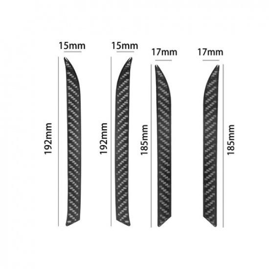 4Pcs For Volkswagen Tiguan Carbon Fiber Interior Door Panel Cover Trim Strip