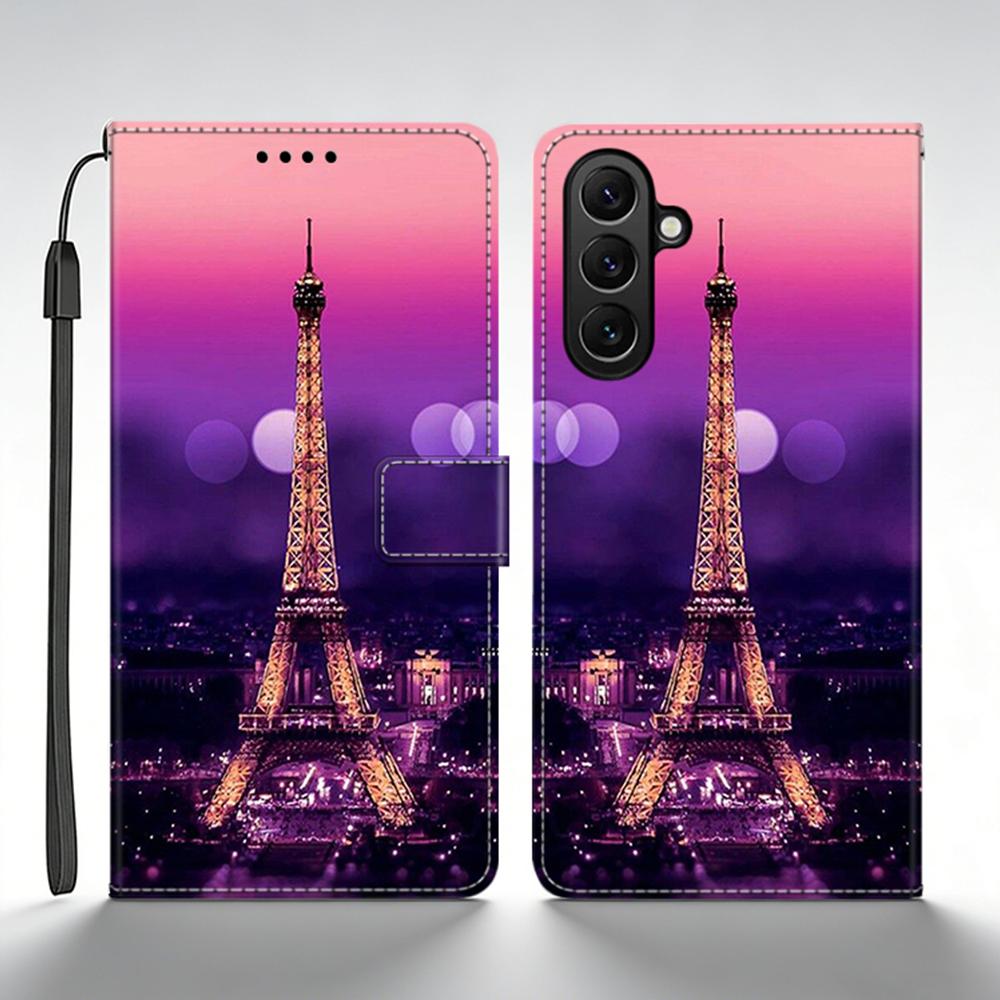 

A55 5G Case For Coque Samsung Galaxy A55 Case A556B A556E Painted Leather Wallet Flip Cases For Samsung Galaxy A55 5G Case Funda Samsung A55 5G