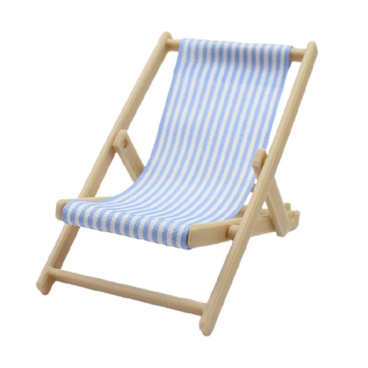 Miniature Dollhouses Display Beach Chair Accessory 1/12 Scale, Realistic Zakka Plastic Chair Dollhouses Props