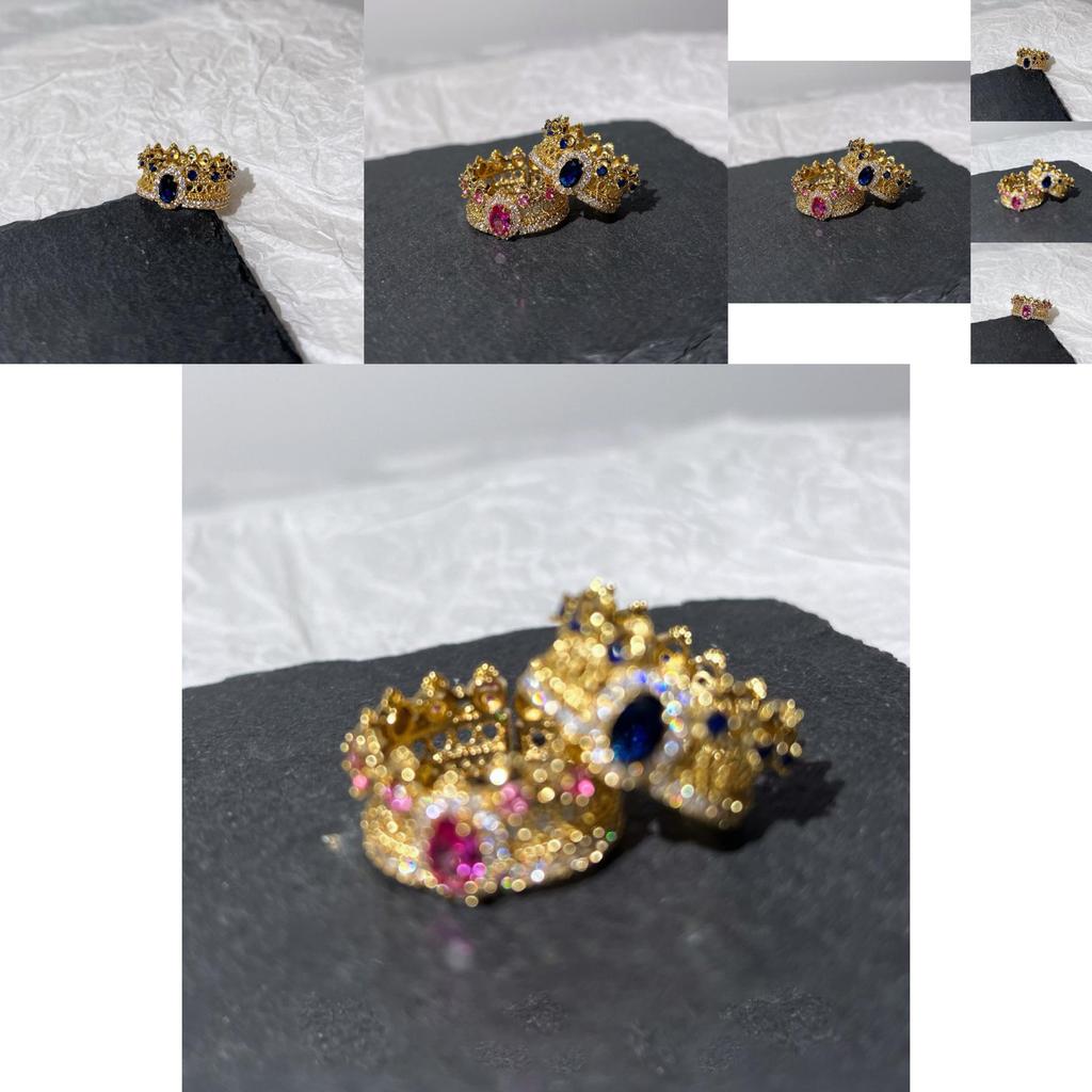 Exquisiter geometrischer Stil Verstellbarer offener Ring mit bunten Zirkonia-Steinen für Damen