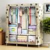 Moderne minimalistische Stoffgarderobe: Einfach zu montierender Aufbewahrungsschrank für das Schlafzimmer