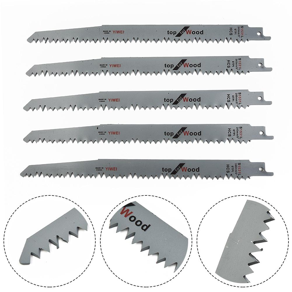 1/3/5PCS Reciprocating Saw Blades For Woodworking Saber Saw Blades S1531L Hand Tools High Carbon Steel Cutting Tool