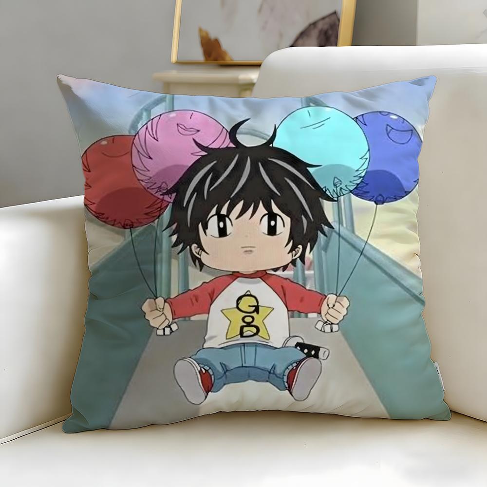 popular anime Kotaro Lives Alone Cushion Cover Soft EasyWash Pillow Case Versatile for Couch Bed Travel and Office
