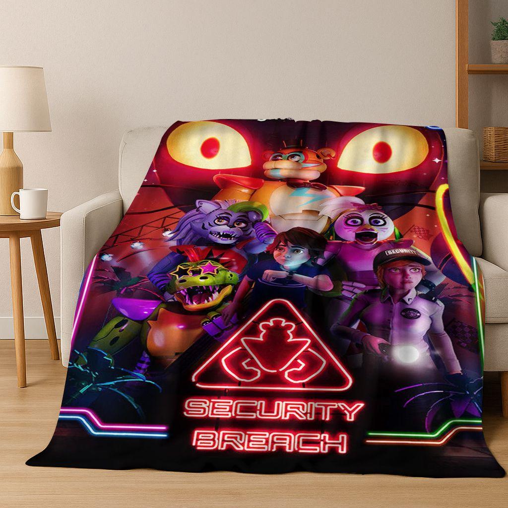 3D F-FNAF Spiel Cartoon Flanelldecke Weiche Warme Überwurfdecke für Bett Schlafzimmer Wohnzimmer Reise Camping Picknick Geschenk