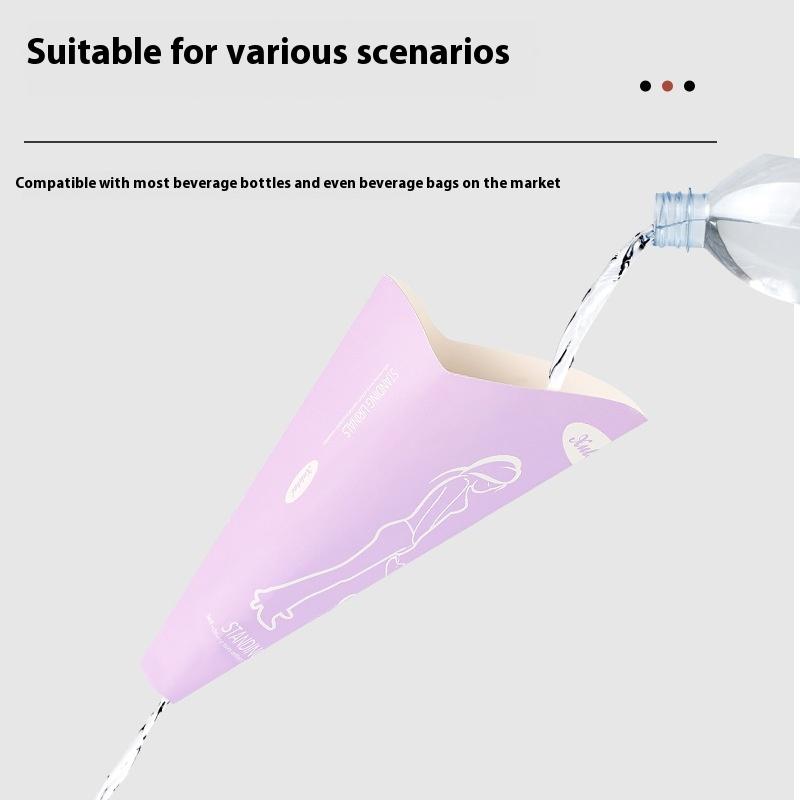 10 ks Ženský pisoárový trychtýř Pro těhotné Jednorázové zařízení pro ženské močení Cestování Kempování Venkovní Přenosný Stojící Čůrání Papírový kelímek