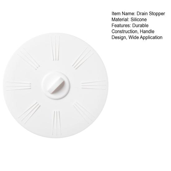 Silicone Drain Stopper Large Size Anti-Odor Easy Cleaning Sinks Bathtubs Floor Drain Cover Hair Catcher