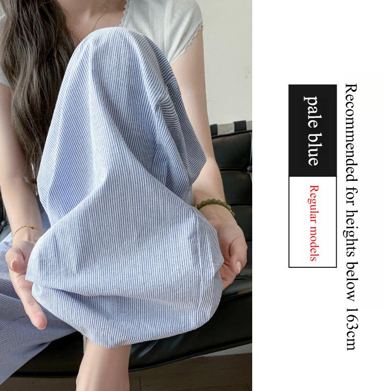 GMXIA Women's Fashion Casual Solid Color Print High Waist Pants & Capris