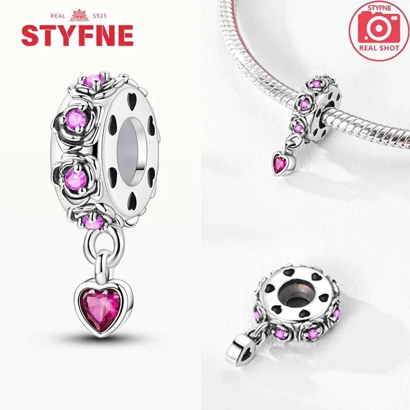 Copper Romantic Couple Love Heart Beads Valentine'S Day Charms Bead Fit Original Bracelets Fine Diy Jewelryfor Women Gift