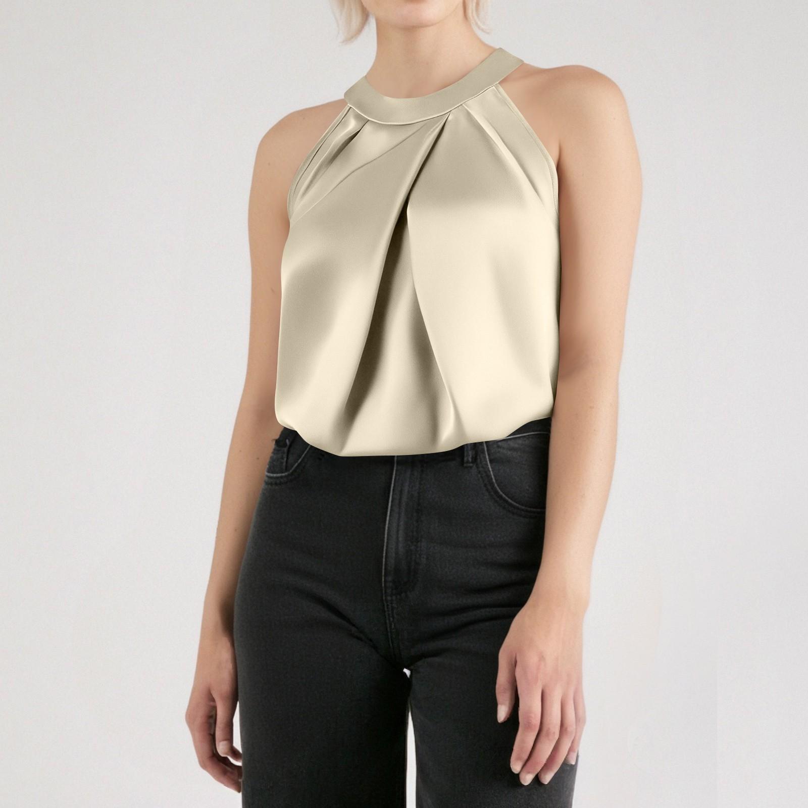 

Женские топы Блузки Повседневные рубашки средней длины Модные принты Туники Топы с карманами L бежевый