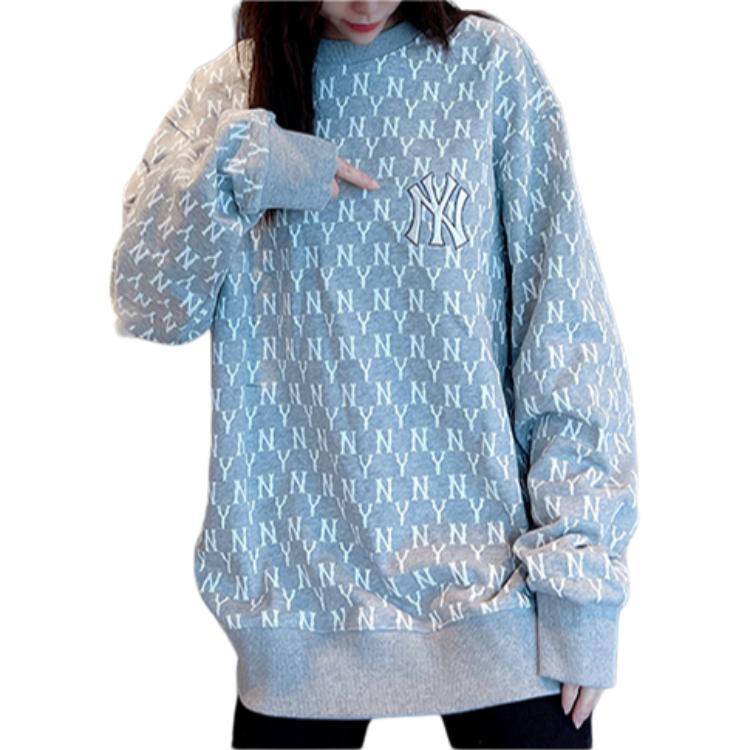 New MLB New York Yankees Sweatshirt Unisex Sky Blue 31MTM2041-50S