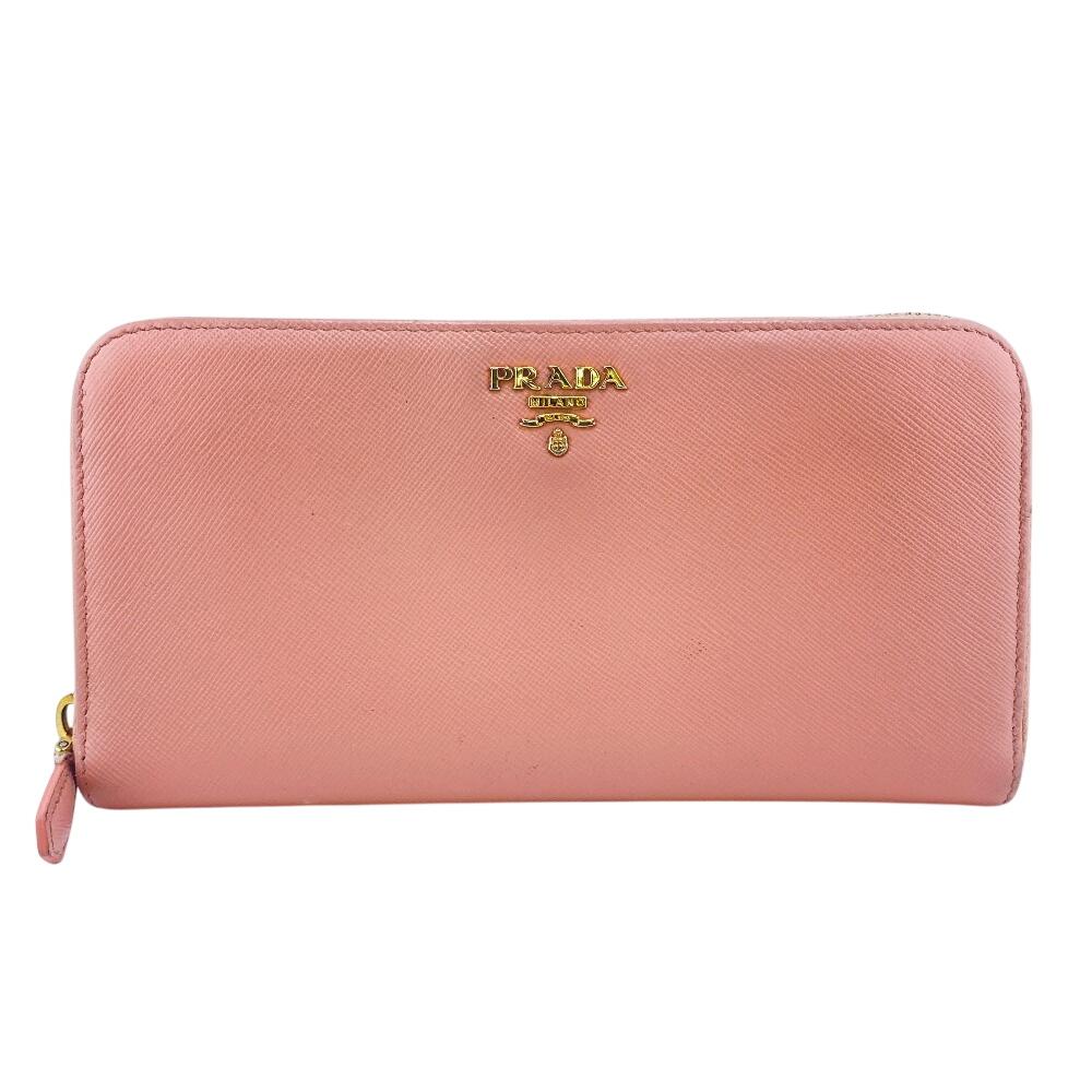 PRADA 1ML506 Safiano leather Purse pink leather Women Used