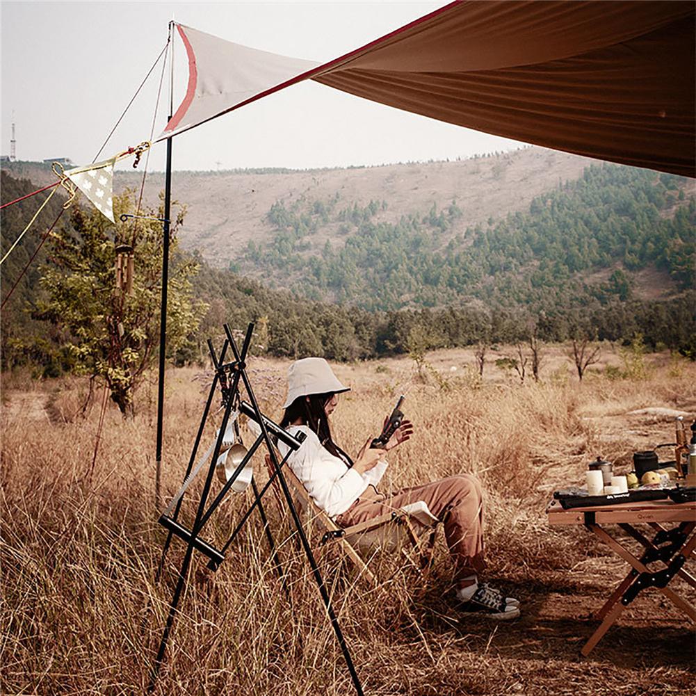 Foldable Tripod Hanger For Camping Kitchenware Storage Hook Portable Barbecue Tool Bracket