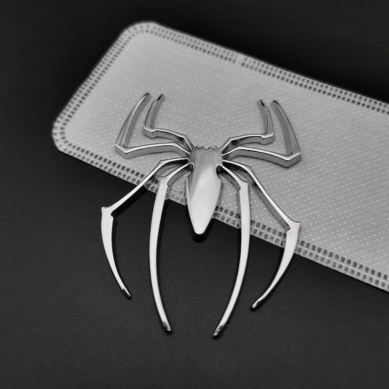 Spider-Man Car Logo Metallic Animal Sticker - Spider Rear Symbol for Side Door, Scratch Cover