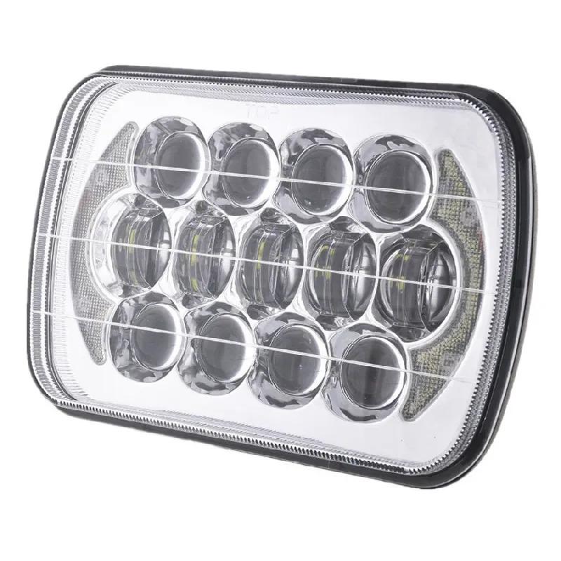 85W 7X6" 5X7" Led Jeep Silver Headlights Truck Headlamp Semi-Enclosed Lights
