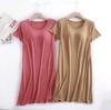 Women's Modal Nightgown with Ruffled Sleeves - Lightweight Pajamas or Casual Home Wear Dress