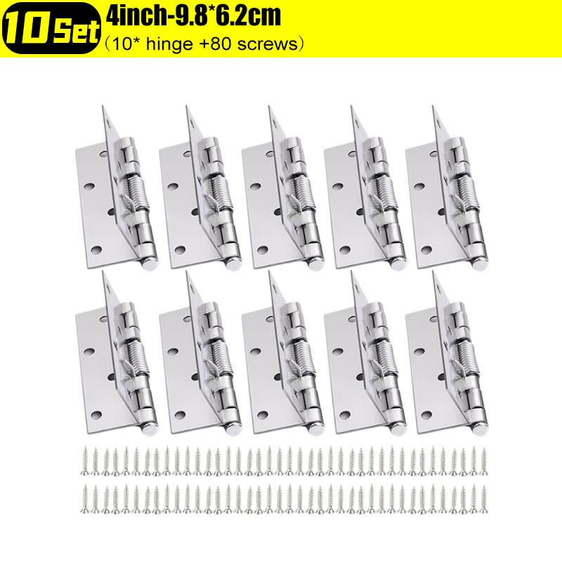 2/3/4 Inch Zelfsluitende Veer Scharnier met Schroeven Roestvrij Staal Sluitende Deur Scharnieren Dozen Kast Meubelbeslag Hardware