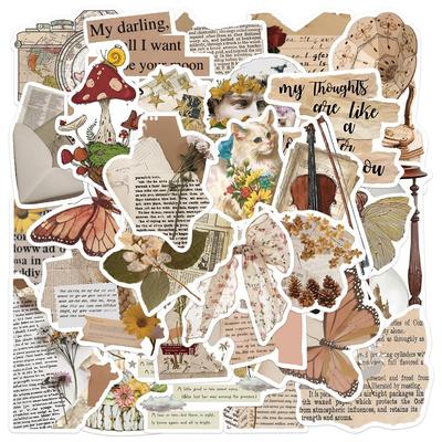 Retro Wind Series Sticker Pack: 30 Sheets for DIY Hand Account, Phone Case, and Computer Decoration
