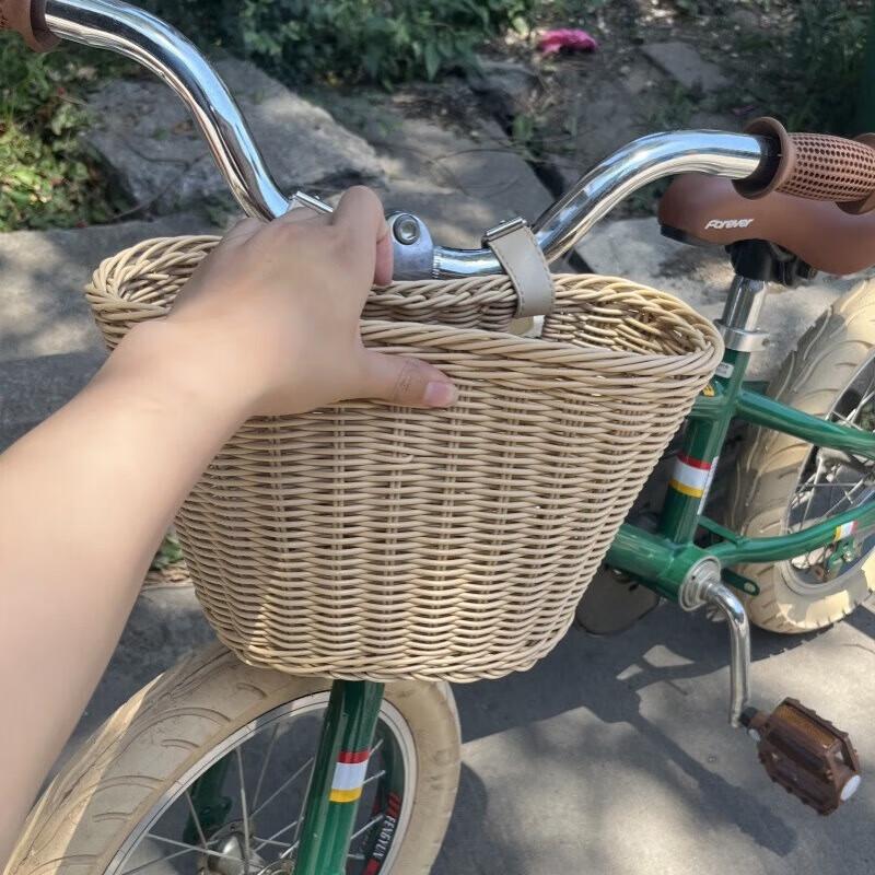 Lishi Imitation Rattan Woven Bicycle Front Basket