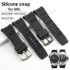 Silicone Watch Strap for IWC IW323601 IW376501 IW322503 Pin Buckle Rubber Watchband Sport Waterproof Bracelet Accessories