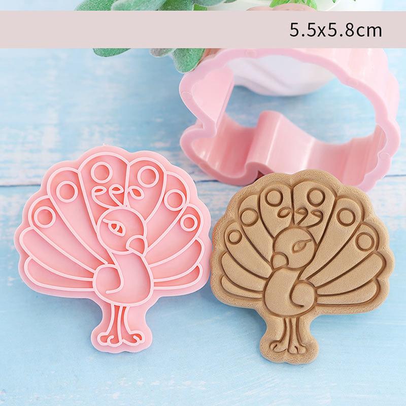 8Pcs/Set  Biscuit Mold Forest Animal Shape Cookie Cutter Icing Fondant Cake Tool