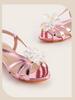2025 Winter Rhinestone Crystal Flower Girls' Sandals: Stylish Flats & High Heels