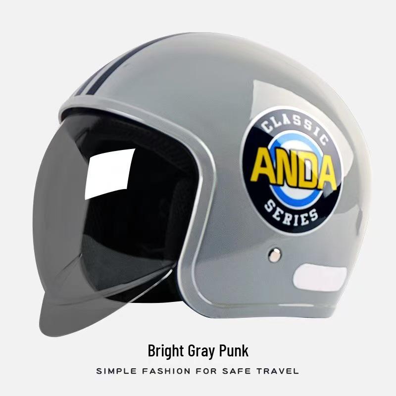 3C Certified AD Electric Motorcycle Helmet, All-Season Half Helmet for Men and Women, Winter-Proof for Scooter Commuting