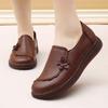 Soft Leather Single Shoes Comfortable Beef Tendon Sole Soft Sole Spring New Medium Non-slip Grandma Shoes