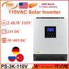 PowMr  24V 2.4KW Hybrid Solar Inverter 110V Pure Sun Wave Inverter Max PV 80V Bulitin 50A PWM Charge Controller for Solar Home