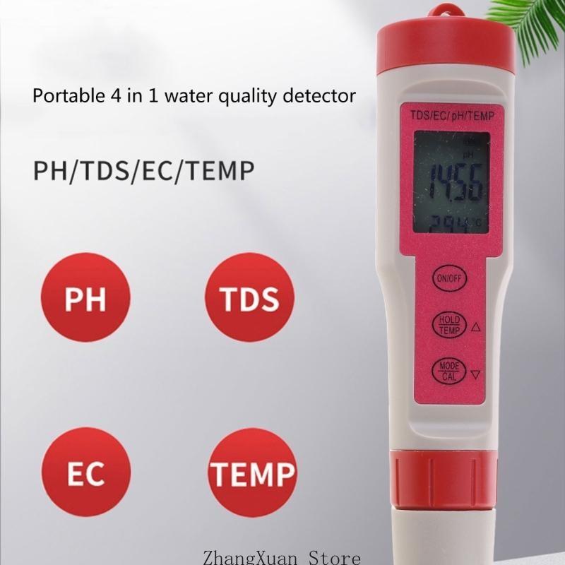 

Multi-purpose Water 4-in-1 Digital Water Quality Tester Temp Meter High Accuracy Meter Portable 3XUF CN