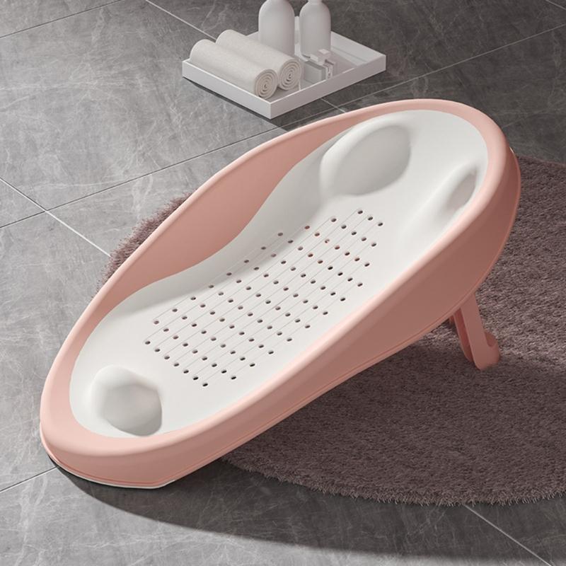 Multi Use Portable Baby Bath Tub Shower Bed with Drainage Hole, Toddler Shower Support for Infant Bath Time Comfort