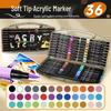 True Color Washable Acrylic Markers - Layerable, Non-Bleeding for Kindergarten Art & Primary School Students