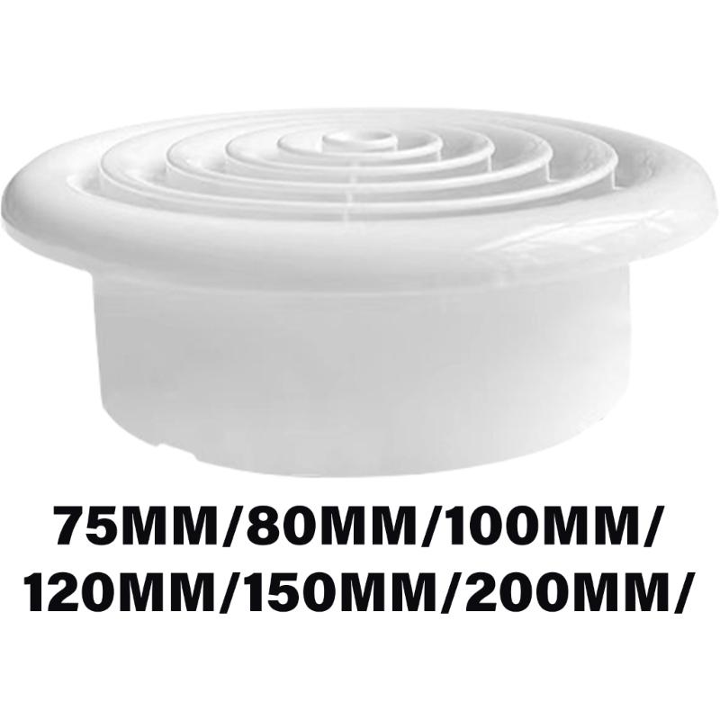 Rotatable Circular Air Vent Louver Soffit Vent with Mesh Ventilation Cover ABS Texture Suitable for Bathroom and Kitchen