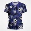 Summer Men's Football 3D Printed Crew Neck T-Shirt